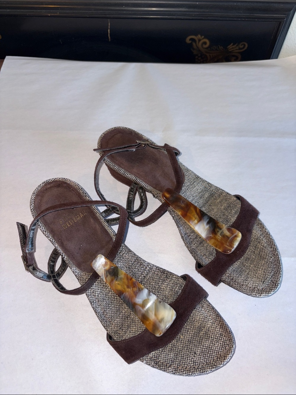 Stuart Weitzman Vintage Wedge Heel Sandals, Size 6.5N